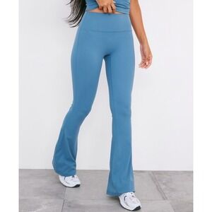 PrettyLittleThing Petrol Sculpt High Waist‎ Flare Yoga Pants Size 6 NWT